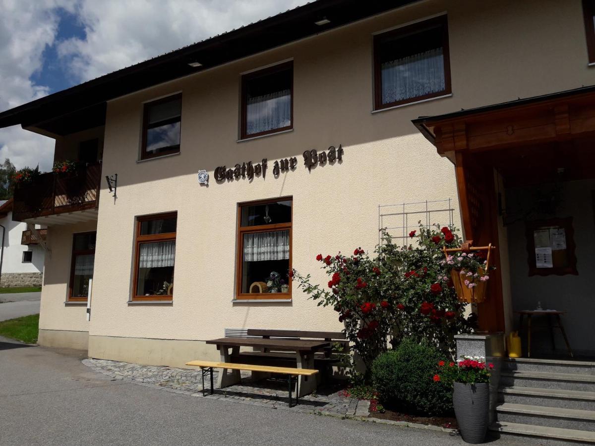 Gasthof - Pension Zur Post Achslach ภายนอก รูปภาพ